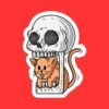 Cat in a Skull Sticker