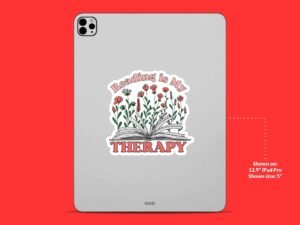 Reading is my Therapy Sticker