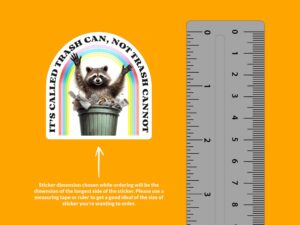 Raccoon Sticker It's Called Trash Can, Not Trash Cannot