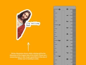 Jesus I'm Telling Dad Sticker