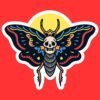 Death's Head Hawkmoth Moth Sticker