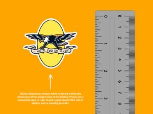 I Hate You So Much Eagle Sticker