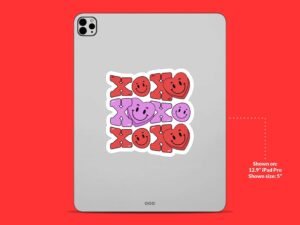 XOXO Heart Smiley Sticker