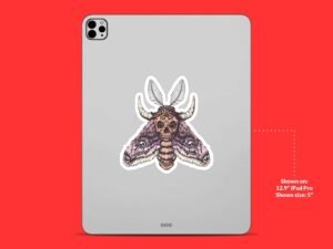Skull Moth Sticker