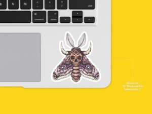 Skull Moth Sticker