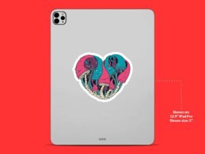 Mushroom Heart Sticker