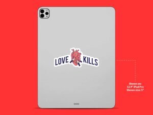 Love Kills Dagger Heart sticker