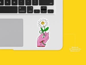 Holding a Daisy Sticker