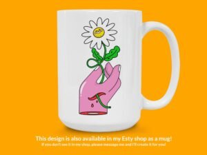 Holding a Daisy Sticker