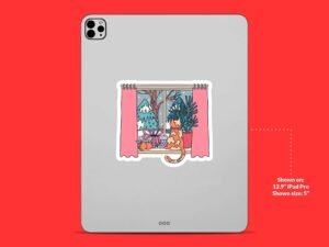 Winter Days Cat Sticker