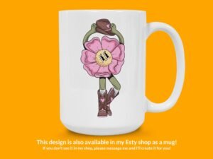 Cowgirl Flower Sticker