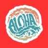 Aloha Waves Sticker