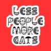 Less People More Cats Sticker