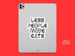 Less People More Cats Sticker