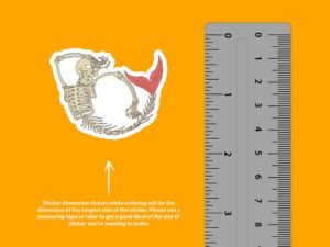 Skeleton Mermaid Sticker