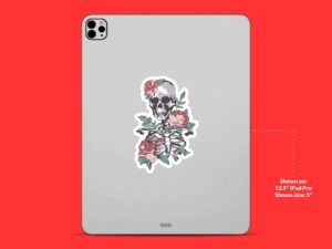Floral Skeleton Sticker