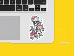 Floral Skeleton Sticker