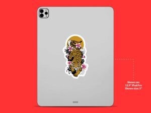 Japanese Style Tiger Sticker