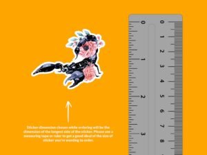 Floral Scorpion Sticker