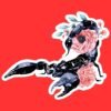 Floral Scorpion Sticker