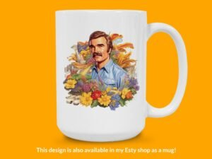 Burt Reynolds Sticker , funny sticker