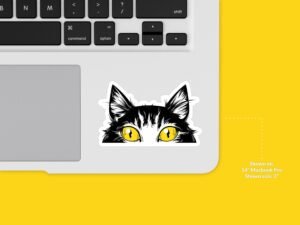 Peeking Cat Sticker
