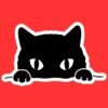 Peeking Cat Sticker