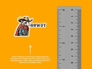 Opossum Cowboy Howdy Sticker