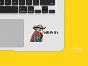 Opossum Cowboy Howdy Sticker