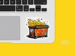 This Is Fine Sticker | Garbage Fire Sticker
