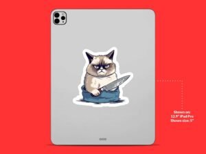 Grumpy Cat I'll Cut You Sticker