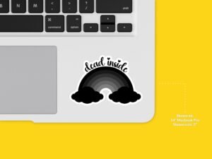 Dead Inside Rainbow Sticker