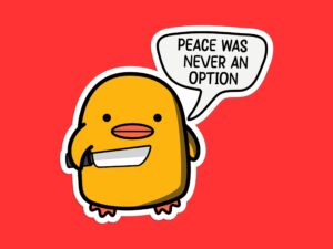 Funny Duck Meme Sticker