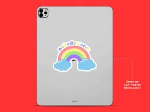 Nobody Cares Pastel Rainbow Sticker