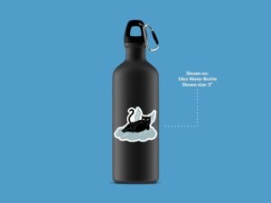 Angel Black Cat Sticker