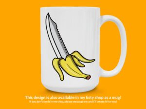 Banana Knife Sticker