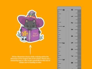 Basic Witch Cat Sticker