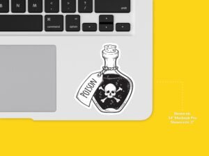 Poison Bottle Sticker - Bewitching Sticker Magic for Laptops, Journals, & More