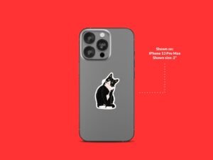 Confused Cute Cat Sticker - Purrplexed Feline Adorning Your World | Vinyl Sticker, Laptop Sticker, Water Bottle Sticker, Trendy Sticker