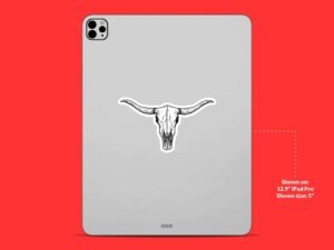 Texas Longhorn Bull Skull Sticker