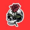 Rose Skull Sticker