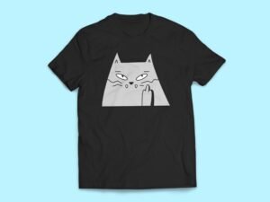 Flip Off Cat Sticker