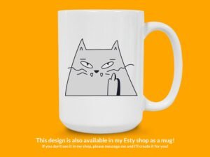 Flip Off Cat Sticker