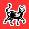 Skeleton Cat Sticker
