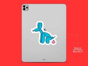 Pooping Balloon Dog Sticker