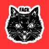 Fack Cat Sticker