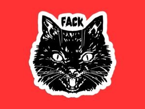 Fack Cat Sticker