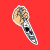 Skeleton Knife Sticker
