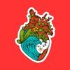 Earth Wave Heart Sticker