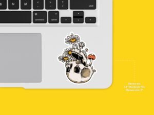 Mushroom Skull Sticker